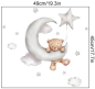Preview: Wandsticker Aufkleber Bär Mond Wolken Sterne 02