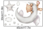 Preview: Wandsticker Aufkleber Bär Mond Wolken Sterne 02