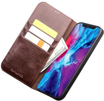 QIALINO - Echtes Leder iPhone 13 Pro Max - Braun