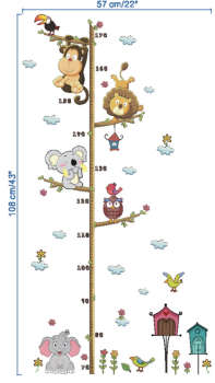 Wandsticker Aufkleber Zoo Tiere