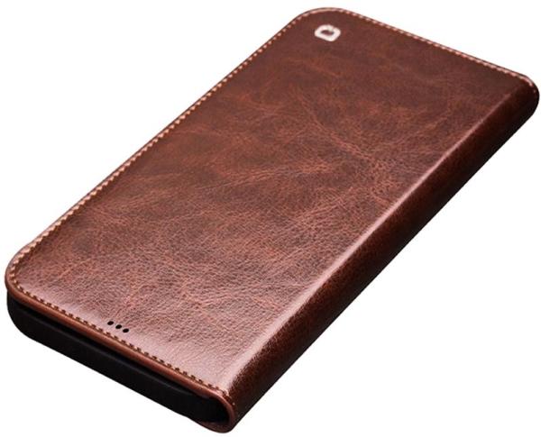 QIALINO - Echtes Leder iPhone 13 Pro Max - Braun